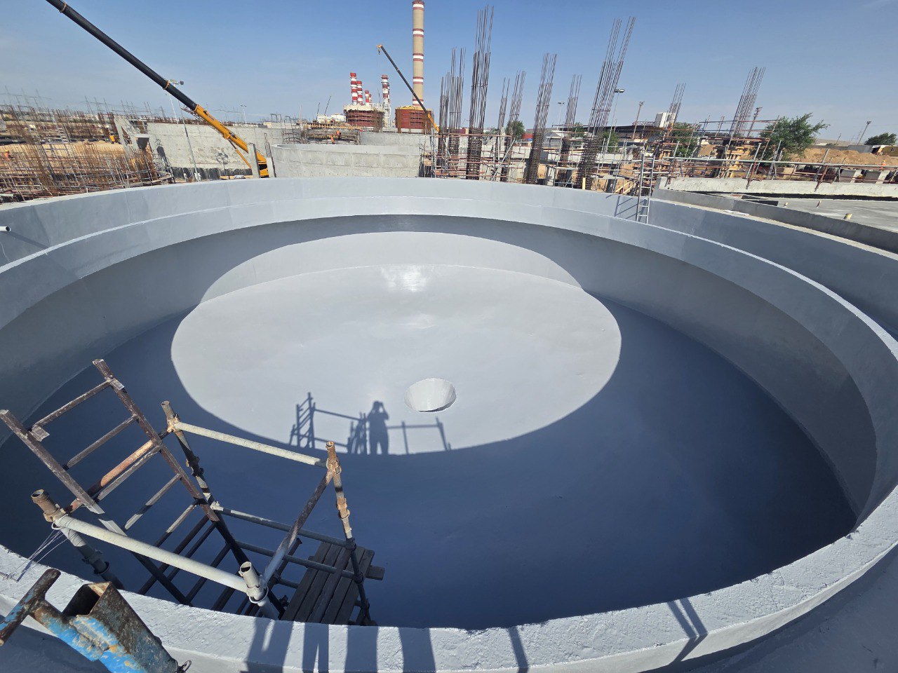 Нанесение защитного гидроизоляционного химстойкого покрытия